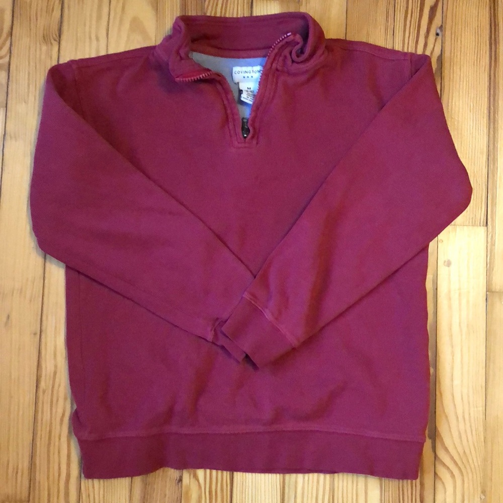 Kids red quarter zip